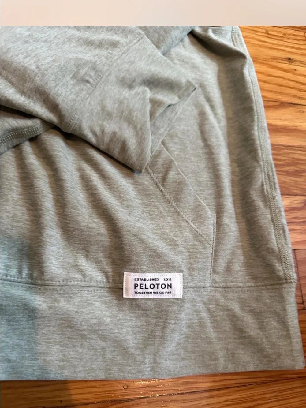 Men's Hooded Zip Sweater - Light Green pelaton